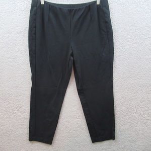 J Jill Womens Pants Large Black Ponte Slim Leg Pull On Stretch Classic Ankle